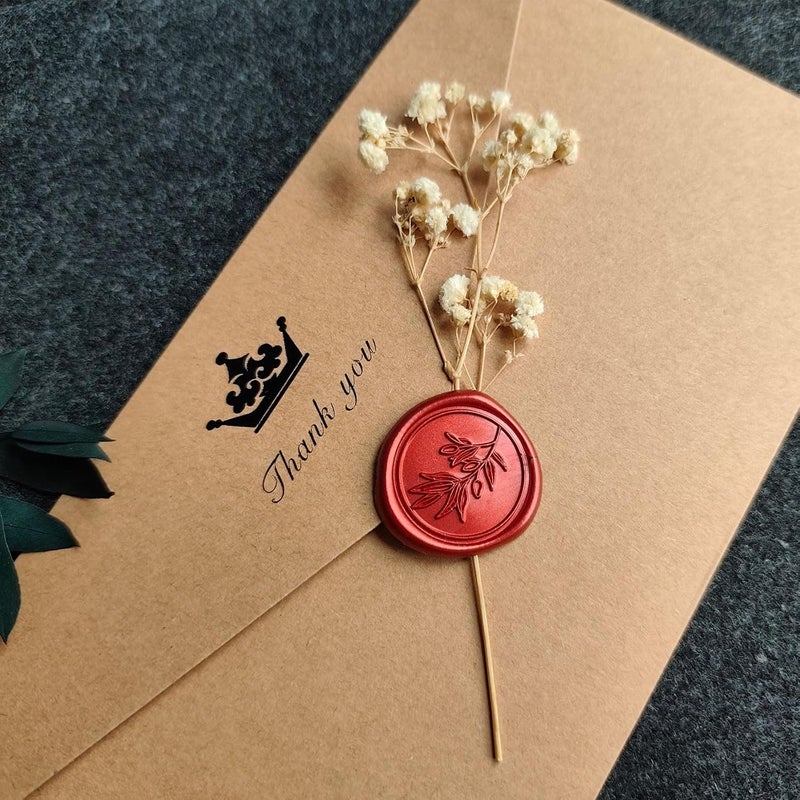 Pilloze 50 Pcs Red Wax Seal Stickers Self- Adhesive Wedding Invitation Seal Stickers, Perfect for Invitation Cards, Envelopes Christmas Cards, Gift Wrapping, Party Menu Decor - Image 3